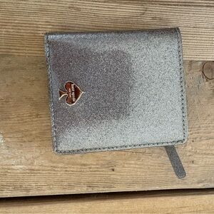 Kate Spade Silver Glitter Bifold Wallet